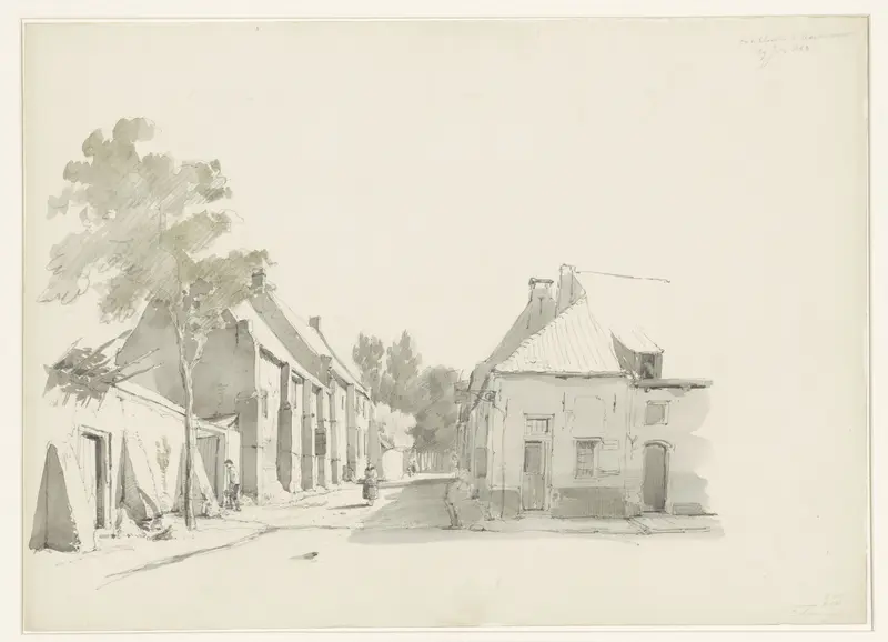 Pesthuisstraatje met het oude klooster te Harderwijk Wall Art by Cornelis Springer - High-Resolution Digital Print