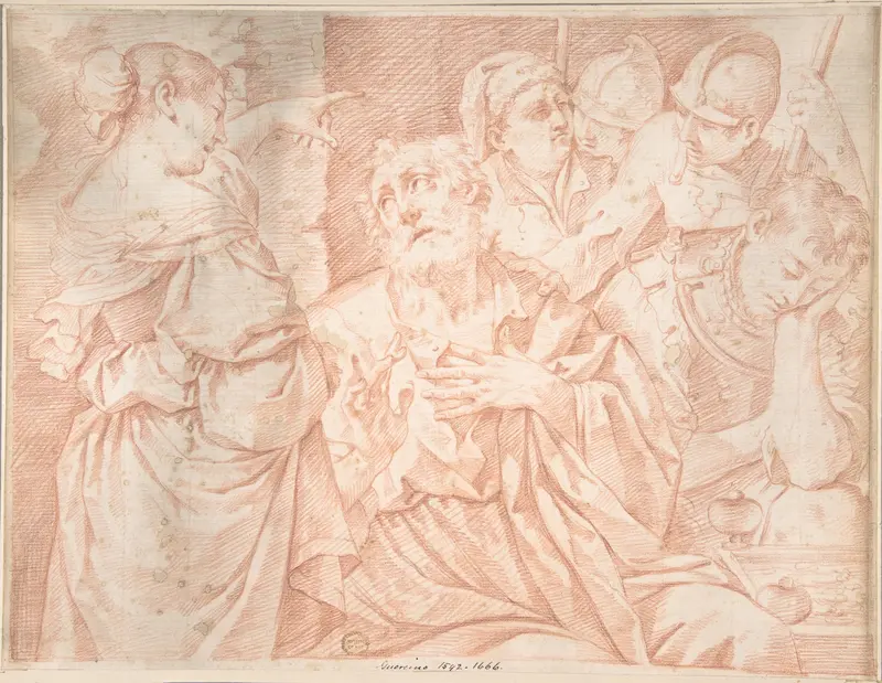 Peter Denying Christ, engraver's copy after a painting by Lorenzo Pasinelli Wall Art by Anonymous, Italian, Roman-Bolognese, 17th century - High-Resolution Digital Print