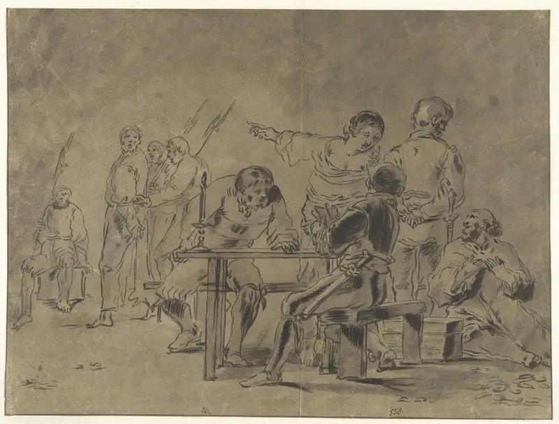 Petrus verloochent Christus Wall Art by Leonaert Bramer - High-Resolution Digital Print