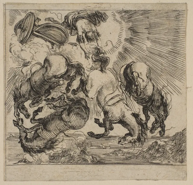 Phaeton, from 'Game of Mythology' (Jeu de la Mythologie) Wall Art by Stefano della Bella - High-Resolution Digital Print