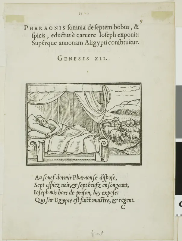 Pharoah's Dream (recto); Jacob Adopts Sons of Joseph (verso) Wall Art by Hans Holbein, the younger - High-Resolution Digital Print