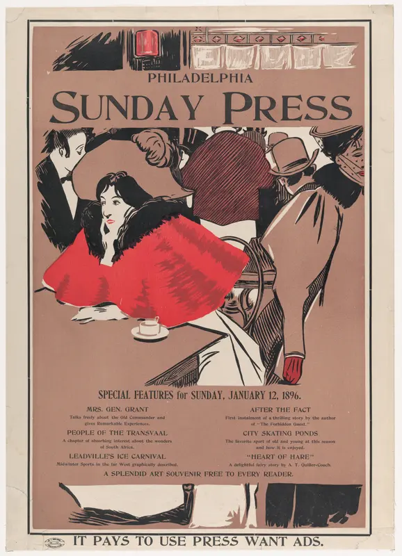 Philadelphia Sunday Press: January 12th Wall Art by George Reiter Brill - High-Resolution Digital Print