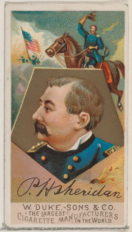 Philip H. Sheridan, from the series Great Americans (N76) for Duke brand cigarettes Wall Art by W. Duke, Sons & Co. - High-Resolution Digital Print