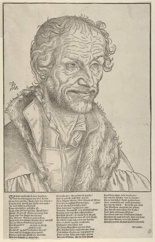 Philip Melanchthon, Bust to the Right Wall Art by Lucas Cranach the Younger - High-Resolution Digital Print