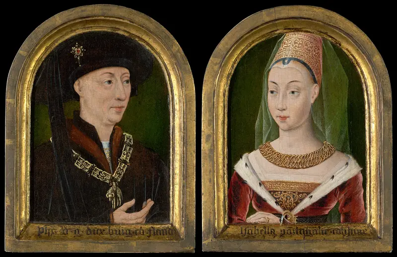 Philip the Good, Duke of Burgundy; Isabelle of Bourbon (?) Wall Art by Flemish - High-Resolution Digital Print