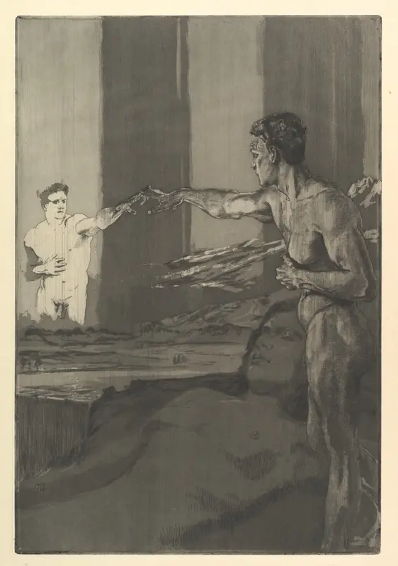 Philosopher (from the series On Death II) Wall Art by Max Klinger - High-Resolution Digital Print