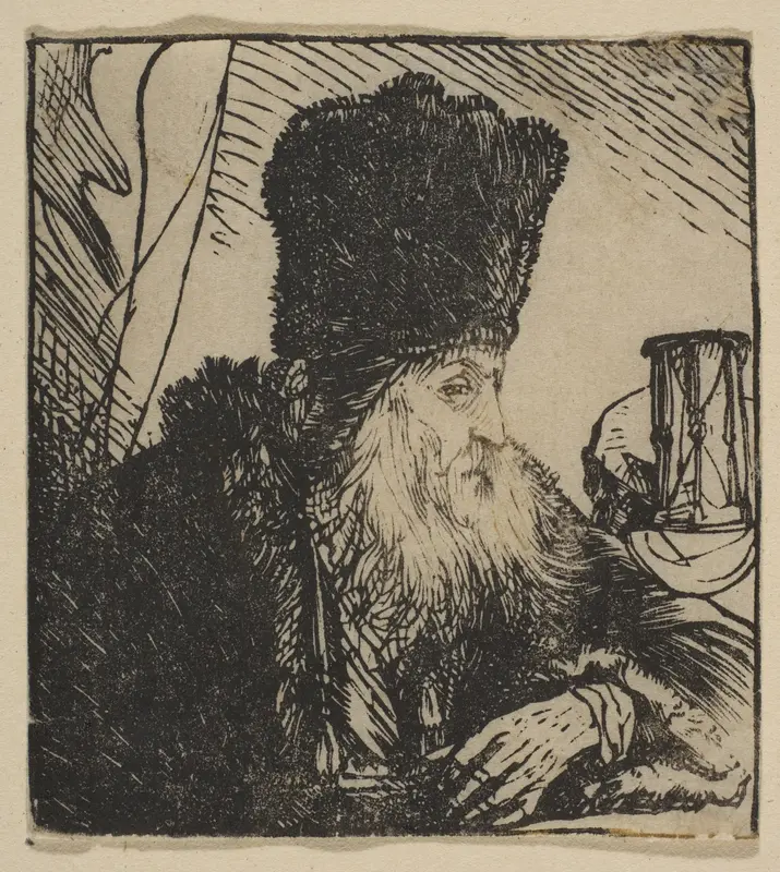 Philosopher with an Hourglass Wall Art by Jan Lievens - High-Resolution Digital Print