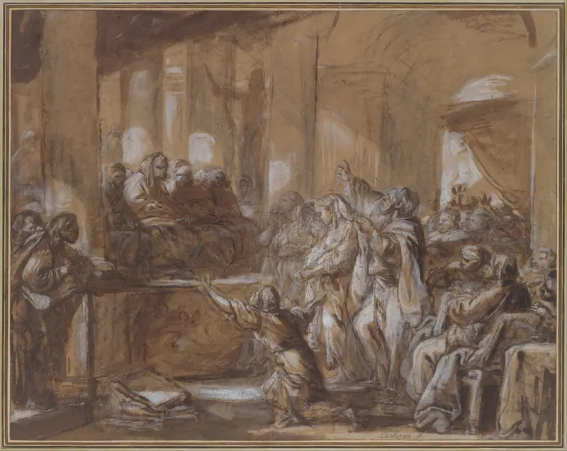 Phryne Before the Areopagus Wall Art by Jean-Baptiste Deshays - High-Resolution Digital Print