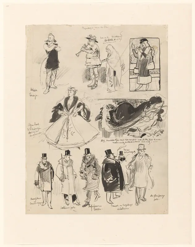 Physiologie van de Pels: karikaturen op de ontwikkeling van de bontjas Wall Art by Henricus - High-Resolution Digital Print