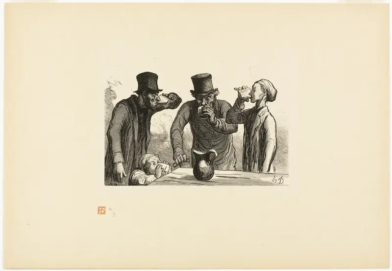 Physiology of Drinking: The Four Ages Wall Art by Charles Maurand - High-Resolution Digital Print