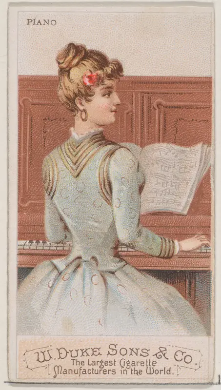 Piano, from the Musical Instruments series (N82) for Duke brand cigarettes Wall Art by W. Duke, Sons & Co. - High-Resolution Digital Print