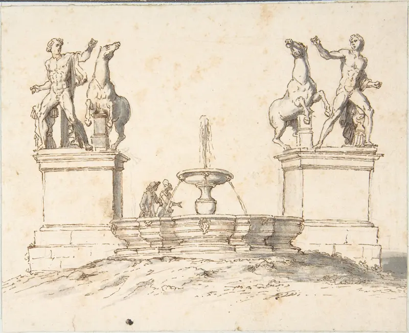 Piazza del Quirinale, Rome Wall Art by Anonymous, Italian, 18th century - High-Resolution Digital Print