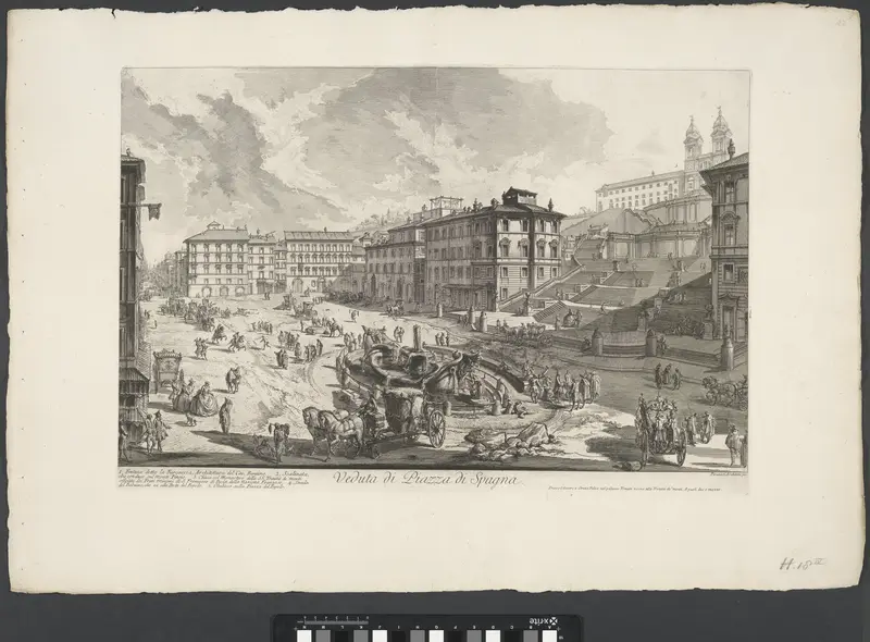 Piazza di Spagna te Rome Wall Art by Unknown - High-Resolution Digital Print