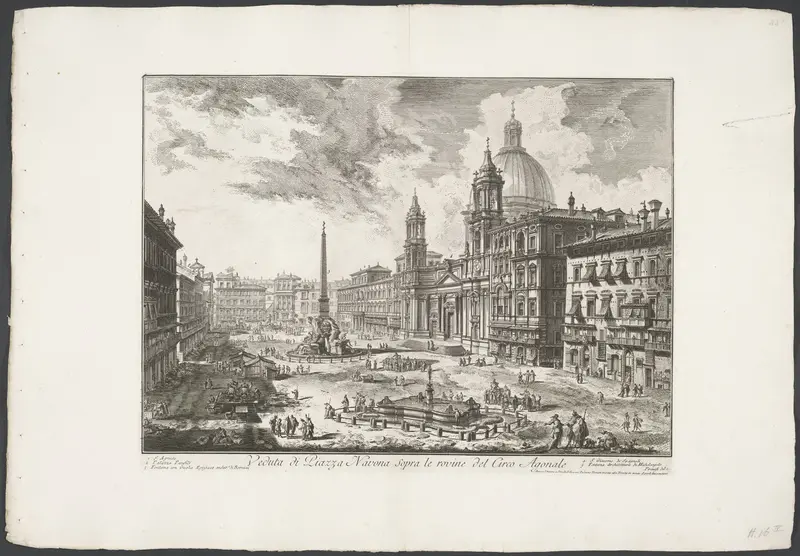 Piazza Navona te Rome Wall Art by Unknown - High-Resolution Digital Print