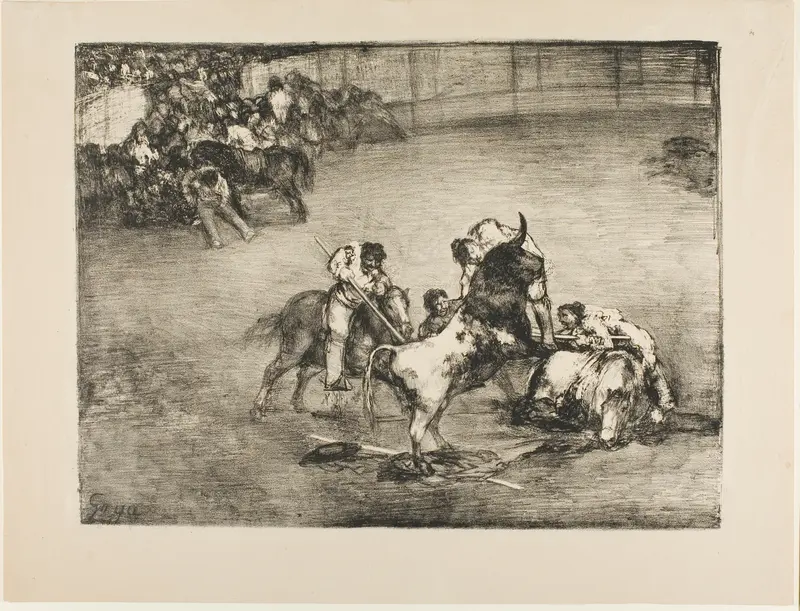 Picador Caught by a Bull, from The Bulls of Bordeaux