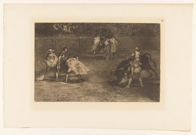 Picador steekt zijn lans in een stier Wall Art by Eugène Loizelet - High-Resolution Digital Print