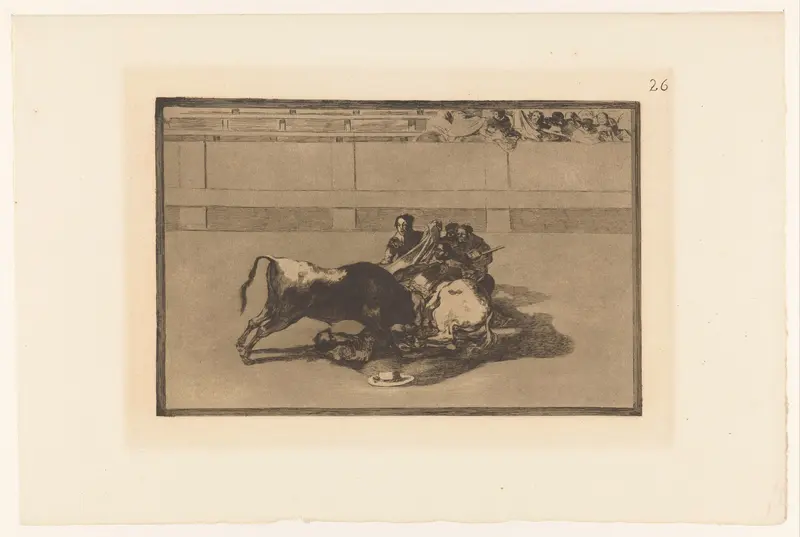 Picador van zijn paard gevallen Wall Art by Eugène Loizelet - High-Resolution Digital Print