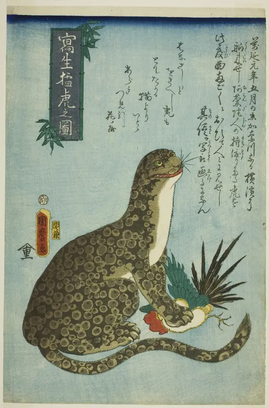 Picture of a Ferocious Tiger Drawn from Life (Shasei moko no zu) Wall Art by Utagawa Kunimaro I - High-Resolution Digital Print