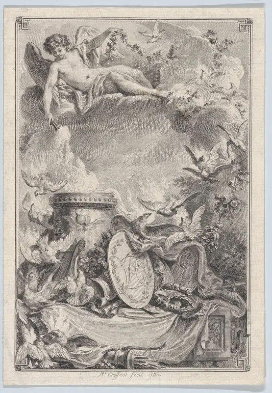 Pièce commémorative d'un mariage Wall Art by Pierre Philippe Choffard - High-Resolution Digital Print