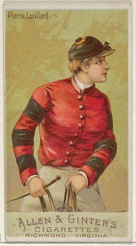Pierre Lorillard, from the Racing Colors of the World series (N22a) for Allen & Ginter Cigarettes Wall Art by Allen & Ginter - High-Resolution Digital Print