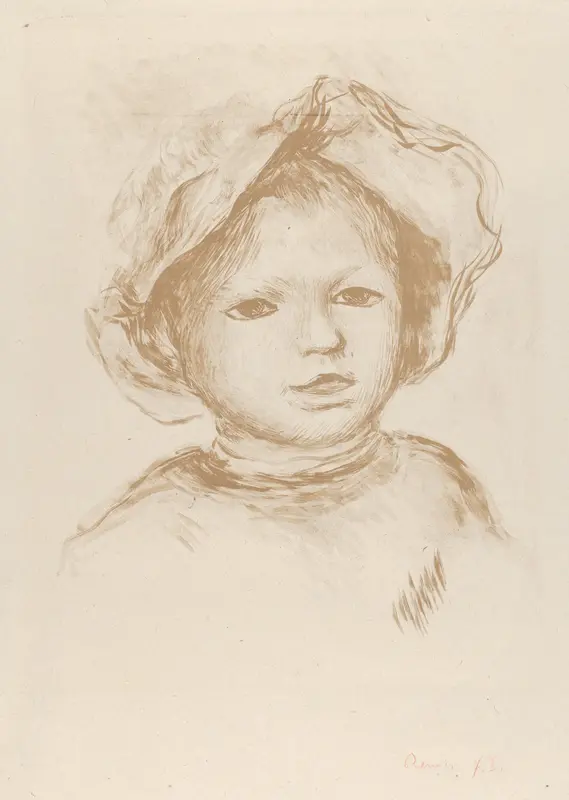 Pierre Renoir from the Front (Head of a Child / Tête d'enfant), from "L'Estampe Originale"