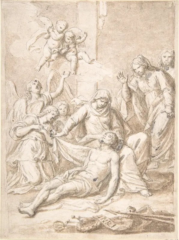 Pietà Wall Art by Anonymous, Italian, Roman-Bolognese, 17th century - High-Resolution Digital Print