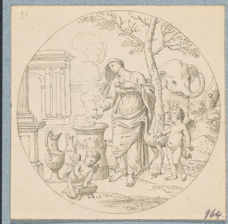Pietas (in doos met 43 tekeningen) Wall Art by Louis Fabritius Dubourg - High-Resolution Digital Print