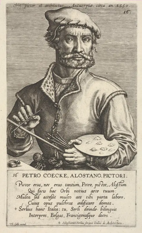 Pieter Coecke van Aelst Wall Art by Jan (Johannes) Wierix - High-Resolution Digital Print