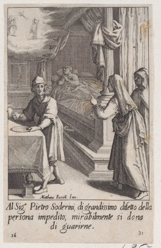 Pietro Soderini, from Scelta d'Alcuni Miracoli e Grazie della Santissima Nunziata di Firenze (Selection of Some Miracles and Graces that Occurred in the Church of the Annunziata in Florence) Wall Art by Jacques Callot - High-Resolution Digital Print