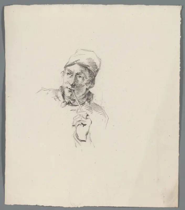 Pijprokende man Wall Art by anonymous - High-Resolution Digital Print