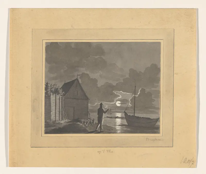 Pijprokende man op Vlieland Wall Art by Unknown - High-Resolution Digital Print