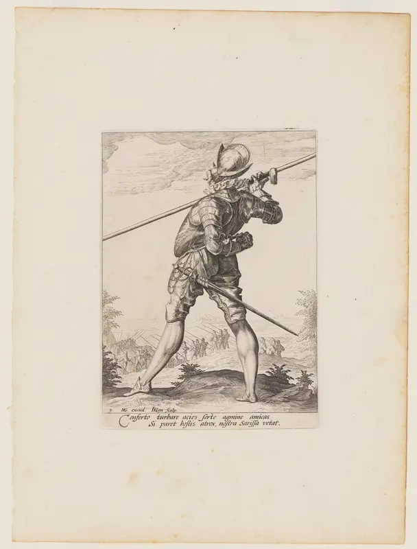 Pikeman, from Officers and Soldiers of the Bodyguard of Emperor Rudolph II Wall Art by Jacob de Gheyn, II - High-Resolution Digital Print