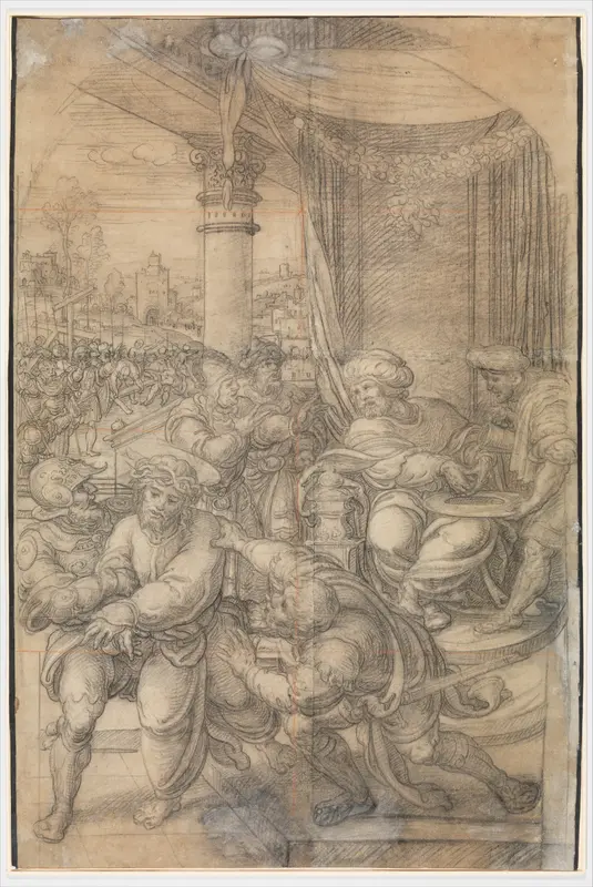 Pilate Washing his Hands Wall Art by Bernard van Orley - High-Resolution Digital Print