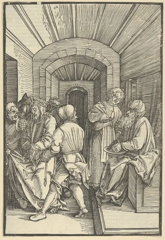 Pilate Washing his Hands, from Speculum passionis domini nostri Ihesu Christi Wall Art by Hans Schäufelein - High-Resolution Digital Print
