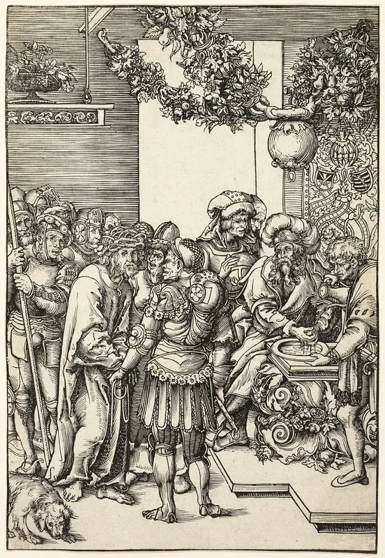 Pilate Washing His Hands, from The Passion Wall Art by Lucas Cranach the Elder - High-Resolution Digital Print