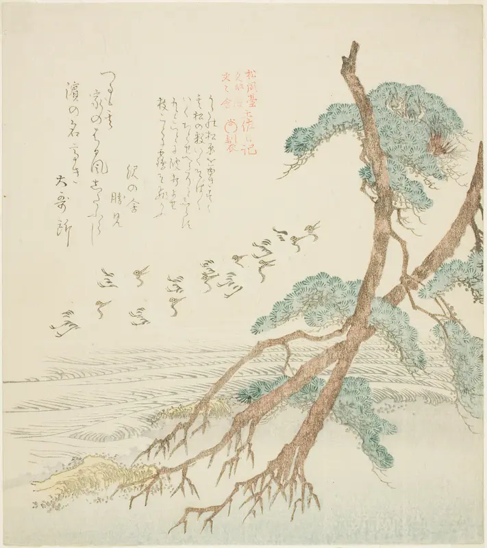 Pine Trees, from the series "Tosa Diary for the Shofudai, Hisakataya, and Bunbunsha (Shofudai Hisakataya Bunbunsha Tosa nikki)"