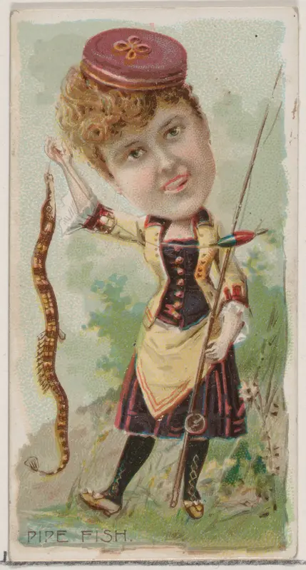 Pipe Fish, from the series Fishers and Fish (N74) for Duke brand cigarettes Wall Art by Knapp & Company - High-Resolution Digital Print
