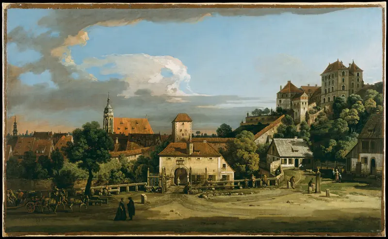 Pirna: The Obertor from the South Wall Art by Bernardo Bellotto - High-Resolution Digital Print