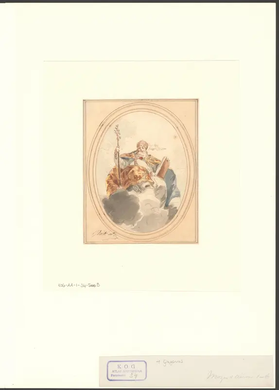 Plafond van de Mozes en Aäronkerk met de heilige Gregorius Wall Art by Unknown - High-Resolution Digital Print