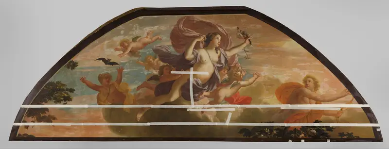 Plafondschildering met allegorische voorstelling van de Ochtend Wall Art by Theodoor van der Schuer - High-Resolution Digital Print