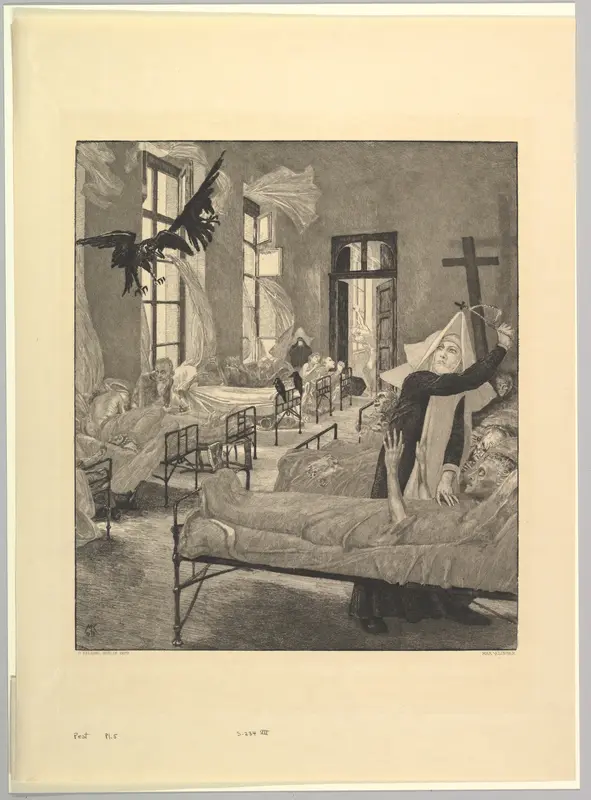 Plague (Pest), from the series Death, Part II (Vom Tode Zweiter Teil) Wall Art by Max Klinger - High-Resolution Digital Print