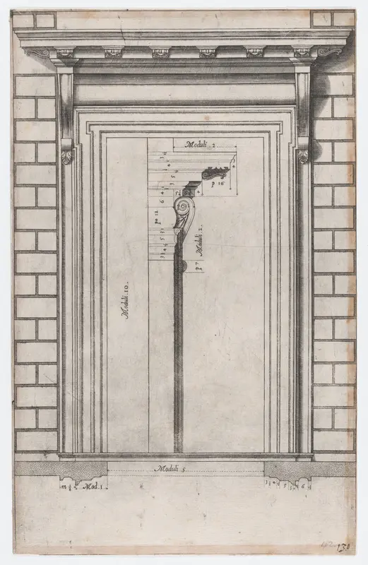 Plan of a doorway, from "Speculum Romanae Magnificentiae" Wall Art by Anonymous - High-Resolution Digital Print