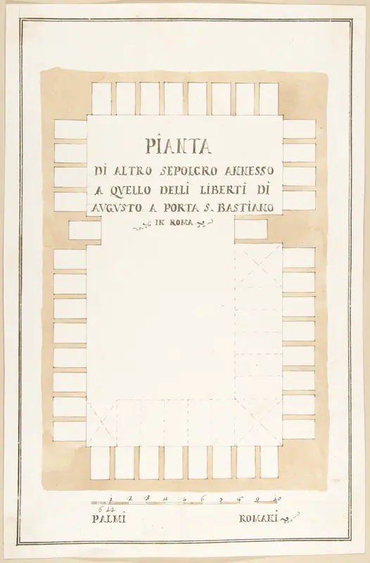 Plan of a Tomb, Rome Wall Art by Pietro Paolo Coccetti (Cocchetti) - High-Resolution Digital Print