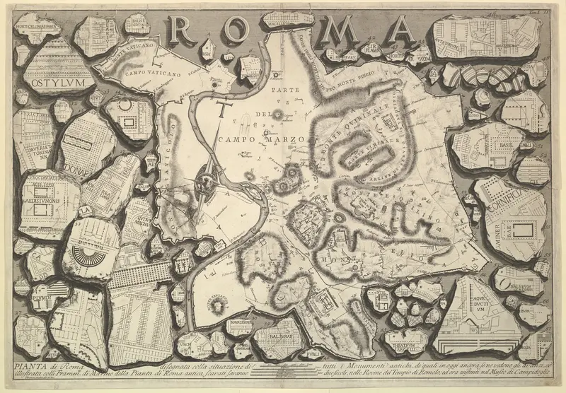 Plan of Rome..., from "Le Antichità Romane" (Roman Antiquities)
