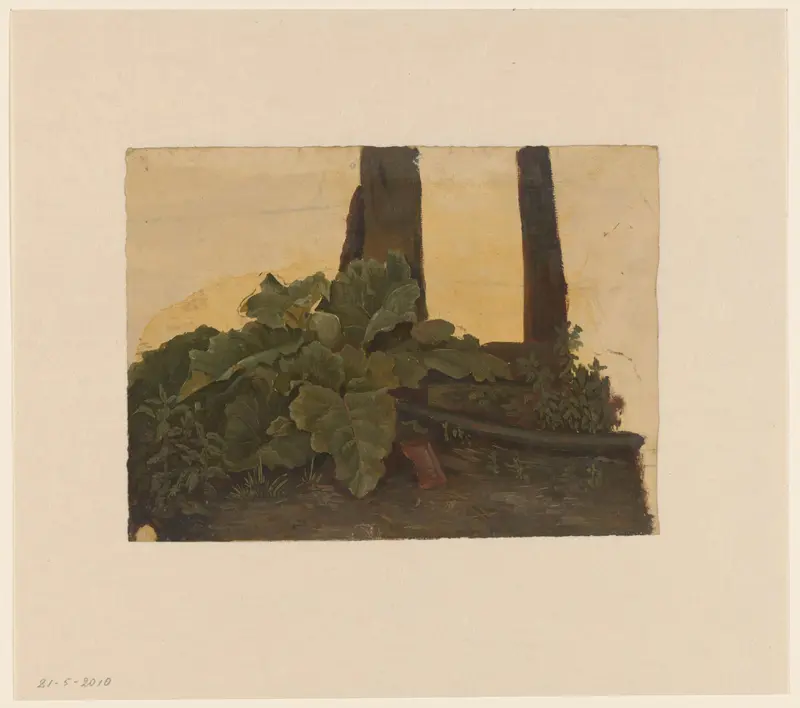 Planten aan de voet van een boomstam Wall Art by Cornelis Johannes de Vogel - High-Resolution Digital Print