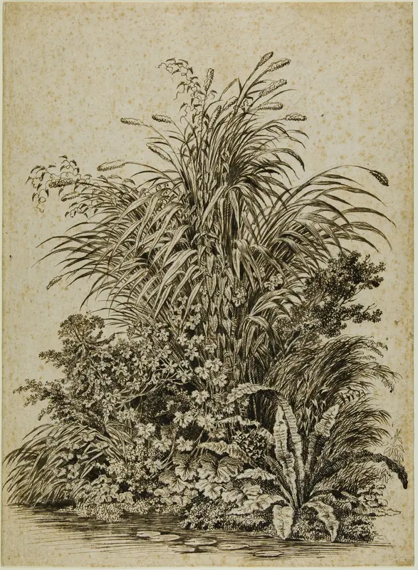 Plants at Water's Edge Wall Art by Carl Wilhelm Kolbe, the elder - High-Resolution Digital Print