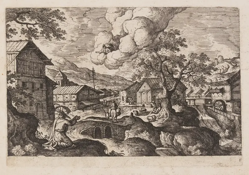Plate 1, from Landscapes with Scenes from the Old and New Testament and Ovid’s Metamorphoses