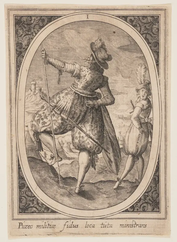 Plate 1 from Military Figures Wall Art by Heinrich Ulrich - High-Resolution Digital Print