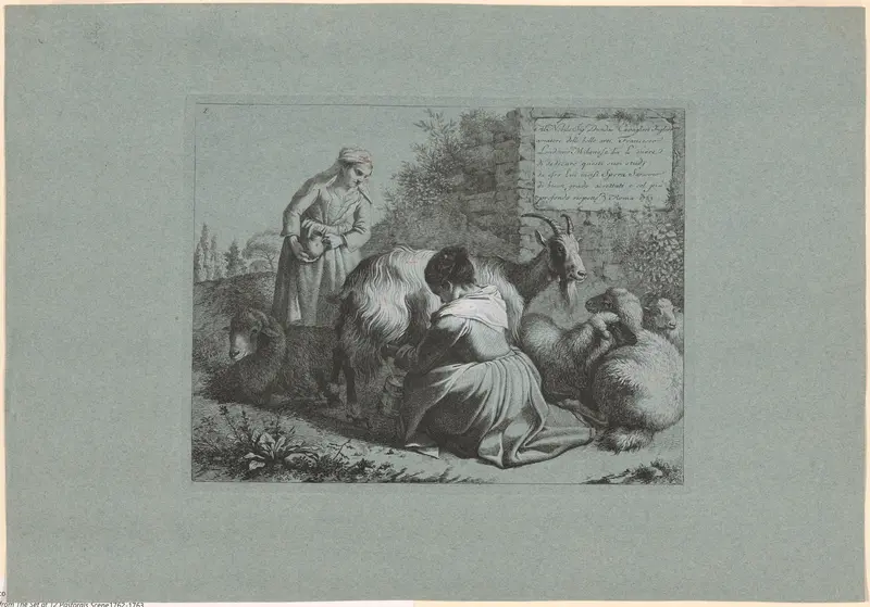 Plate 1, from The Set of 12 Pastorals Scenes