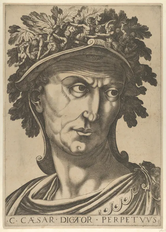 Plate 1: Julius Caesar looking to the right, from "The Twelve Caesars" Wall Art by Anonymous - High-Resolution Digital Print